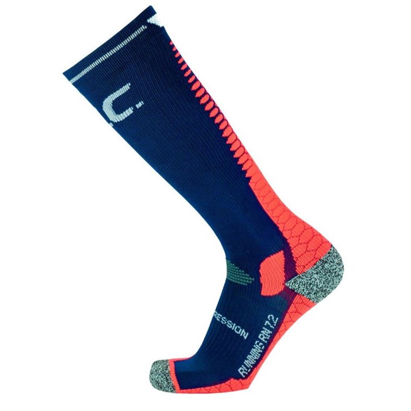 PAC RN 7.2 Running Reflective Pro Compression Women Navy-Red Calf Circumference 39-44