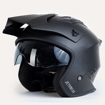 OPEN FACE HELMET - Black -XXL 61cm