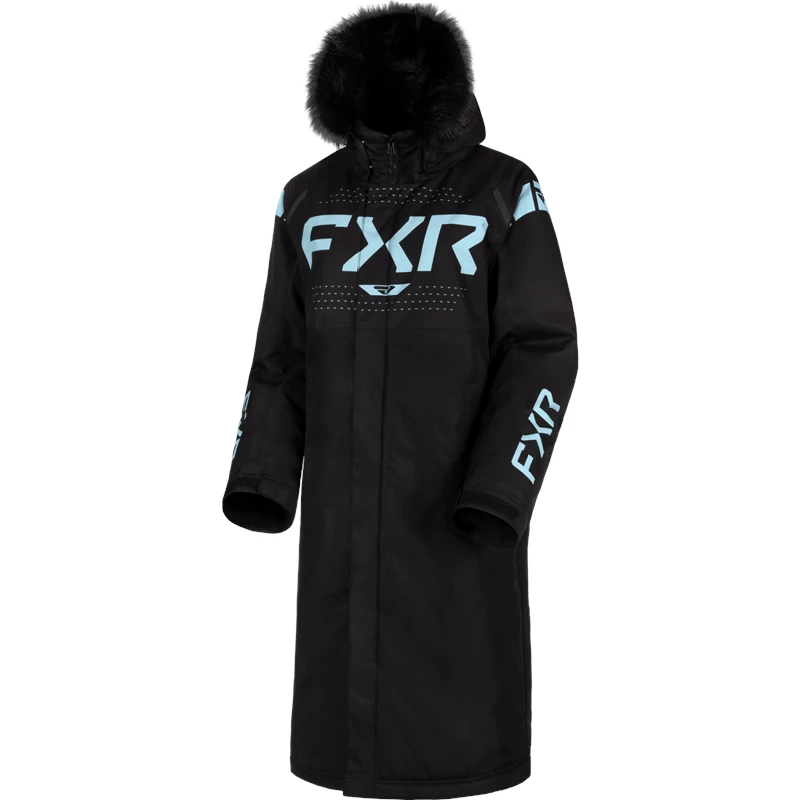 W WARM-UP COAT 26 BLACK/MAUI BLUE XL