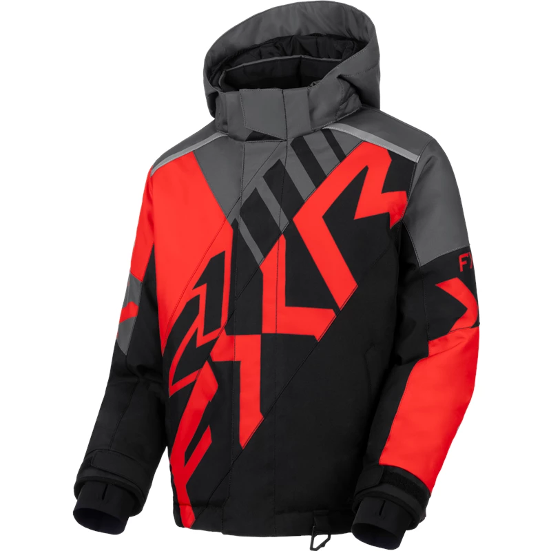 YTH COLD CROSS CX JACKET 26 RED/BLACK/CHARCOAL 12