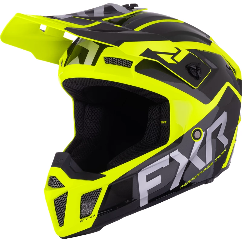 YOUTH CLUTCH EVO HELMET 26 BLACK/HIVIS XL