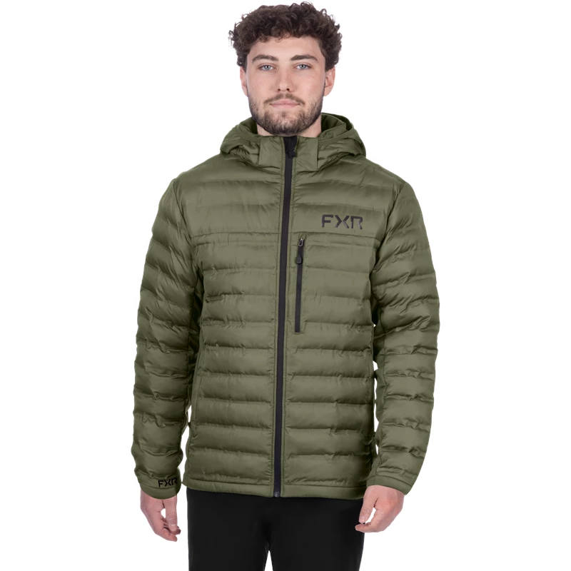 M PODIUM HYBRID QUILTED JACKET 26 MOSS M