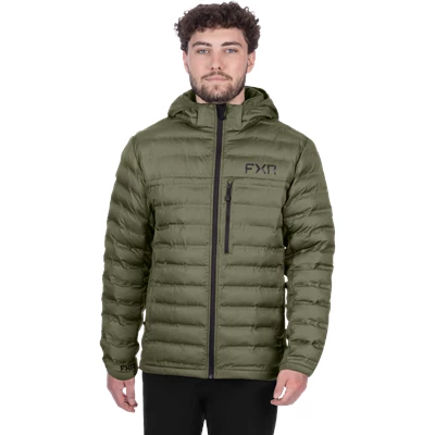 M PODIUM HYBRID QUILTED JACKET 26 MOSS M
