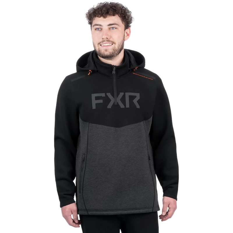 M ALTITUDE TECH 1/4 ZIP HOODIE 26 BLACK/CHAR 3XL