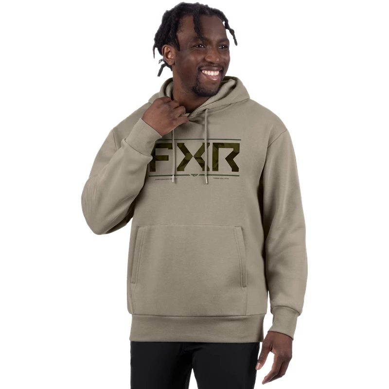 M CORE COTTON PULLOVER HOODIE 26 STONE/ARMY CAMO 3XL