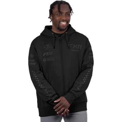M STACK COTTON ZIP UP HOODIE 26 BLACK OPS S