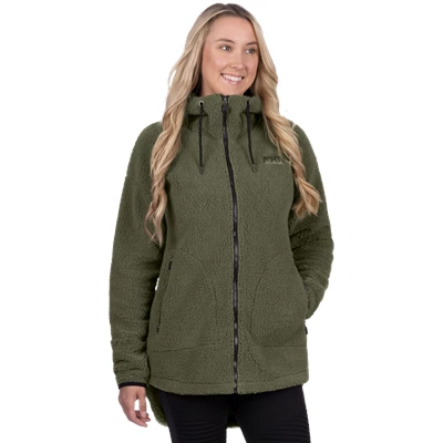 W SAPPHIRE SHERPA JACKET 26 MOSS M