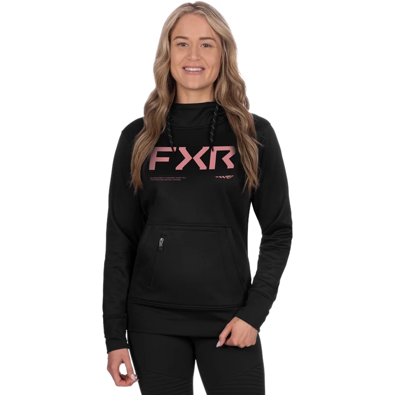W HYDROGEN TECH PO HOODIE 26 BLACK/ROSE 2XL