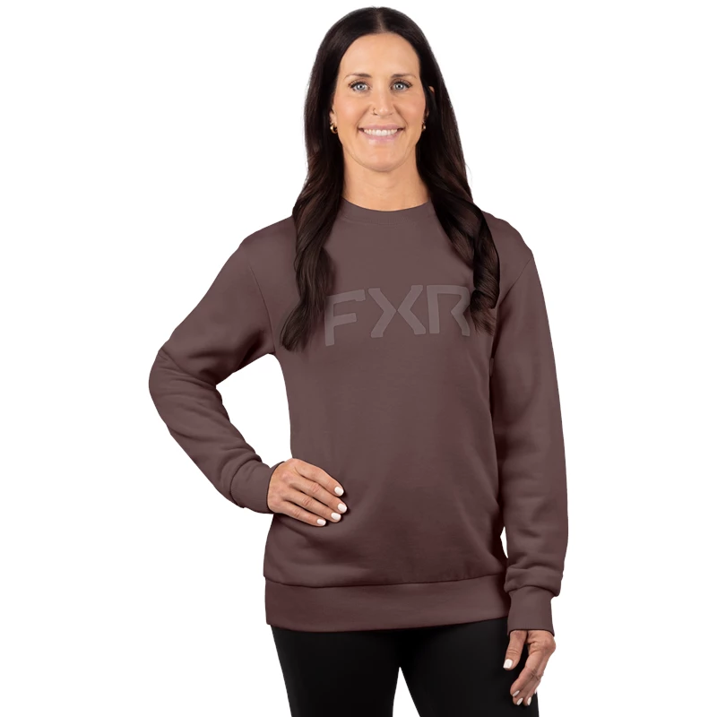 W CORE COTTON CREWNECK SWEATSHIRT 26 RAISIN 3XL