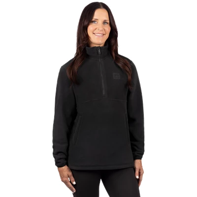 W ASPEN 1/4 ZIP FLEECE 26 BLACK XS