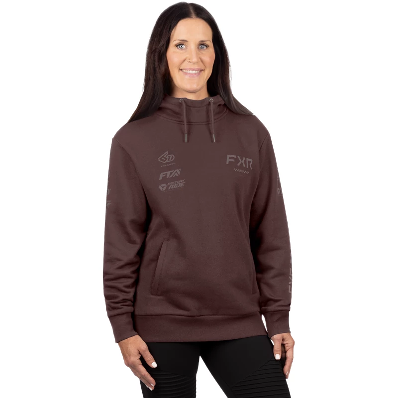 W STACK COTTON PO HOODIE 26 RAISIN 3XL