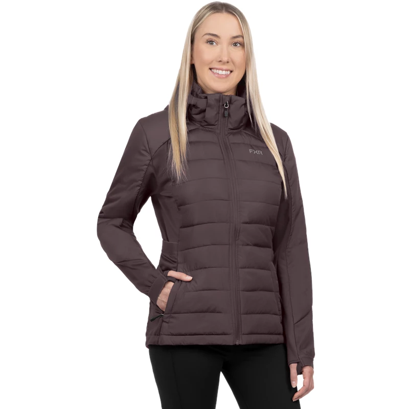 W PHOENIX QUILTED JACKET 26 RAISIN 3XL