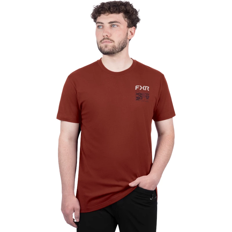 M VICTORY LAP PREMIUM T-SHIRT 26 OXBLOOD/GREY 3XL
