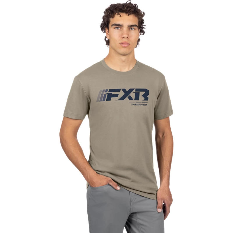 M MOTO PREMIUM T-SHIRT 26 STONE/NAVY 3XL