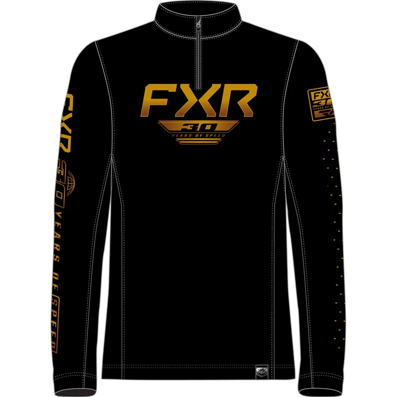 M 30 YEARS OF SPEED UPF 1/4 ZIP LONGSLEEVE 26 BLACK/KASH 3XL