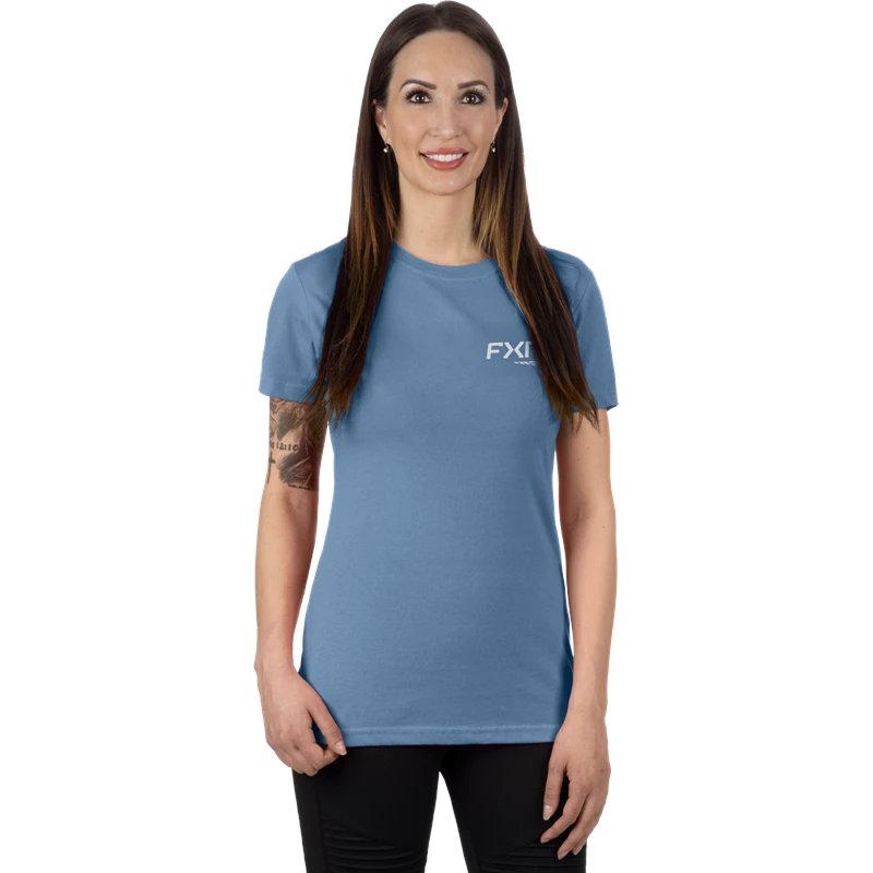 W ELEVATE PREMIUM T-SHIRT 26 ELEMENT BLUE/GREY XS