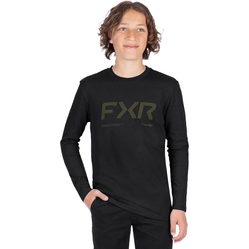 YTH HYDROGEN PREMIUM LONGSLEEVE 26 BLACK/MOSS XL