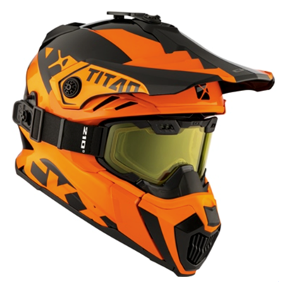 CKX Kypärä + Goggles TITAN Airflow Extra Oranssi XS