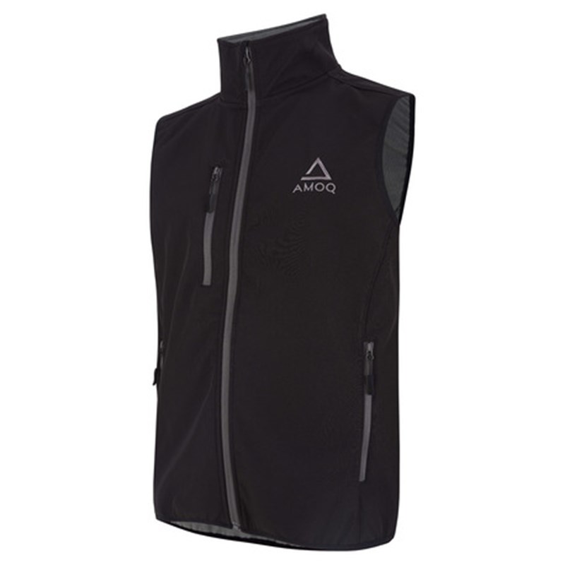 AMOQ Race Softshell Liivi - Musta - 3XL