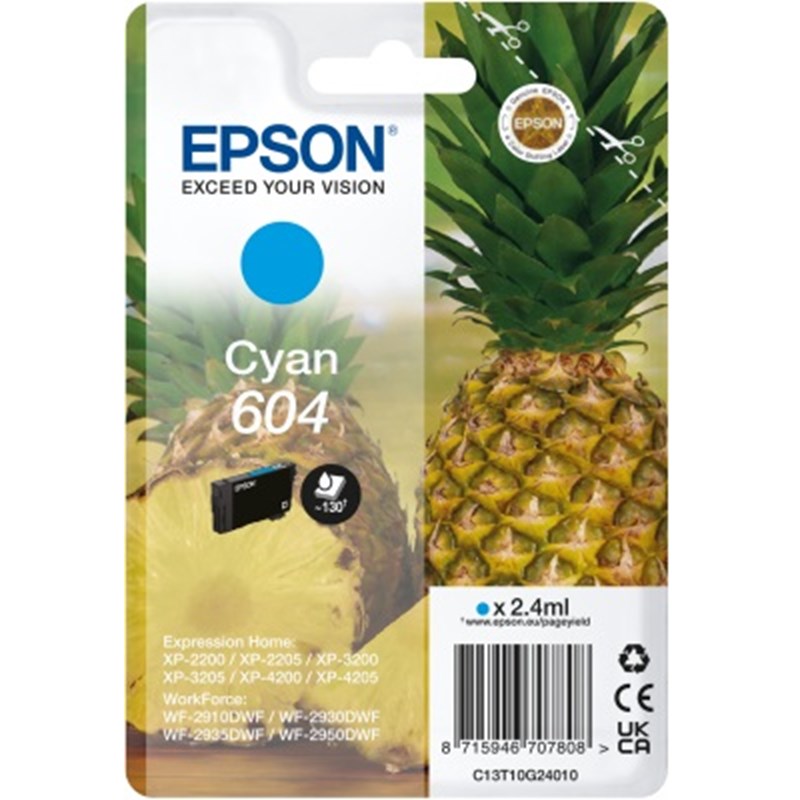 Epson Pineapple singlepack Cyan 604 INK