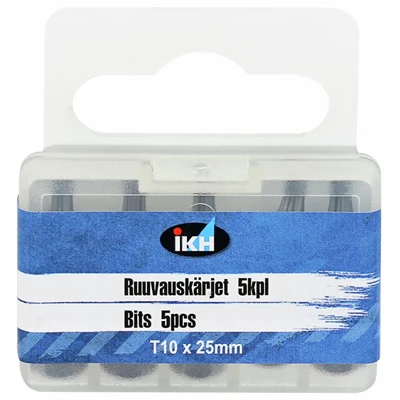 Ruuvauskärki 5KPL 25MM T10 Värirengas