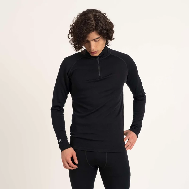 North Outdoor Sensitive 225 miesten Zip-Up merinopaita