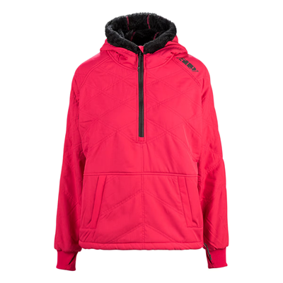 Aurora Quilted hoodie SM Raspberry