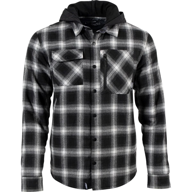 Tech Flannel MD Black and Gray Check