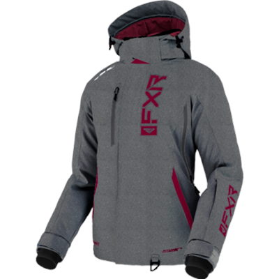 W Evo FX Jacket Mid Grey Linen/Wine 6