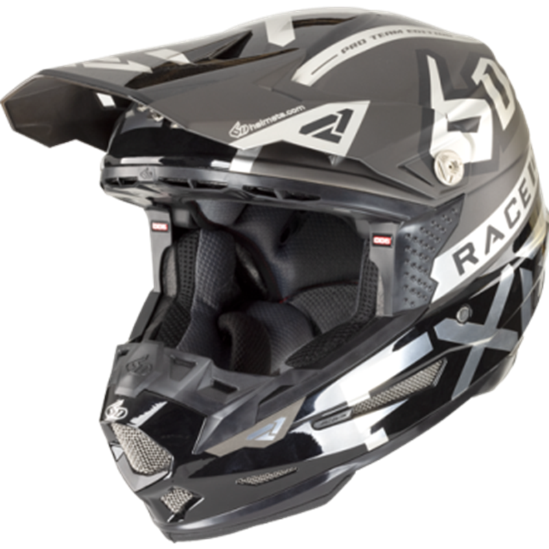 6D ATR-2 Race Div Helmet Char/Chrome/Black XL