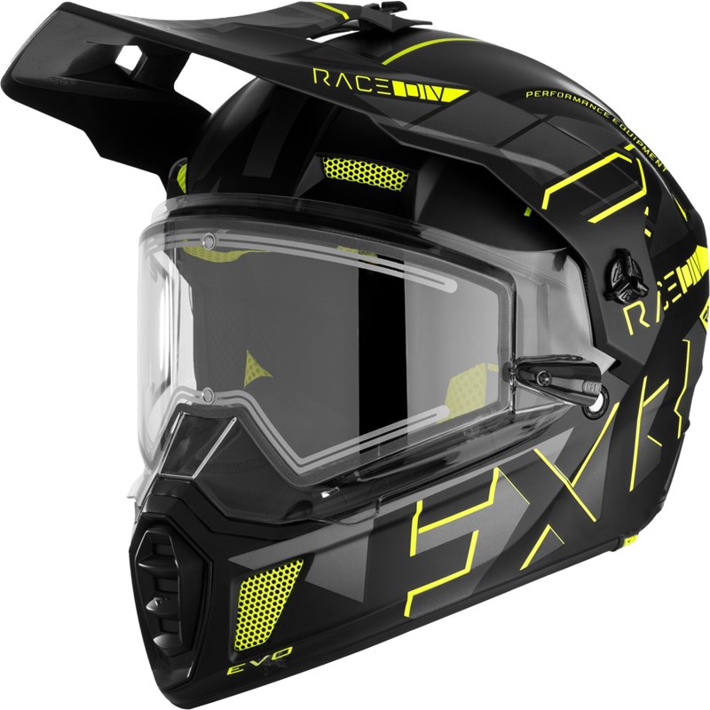 Clutch X Evo Helmet w/ E Shield S HiVis