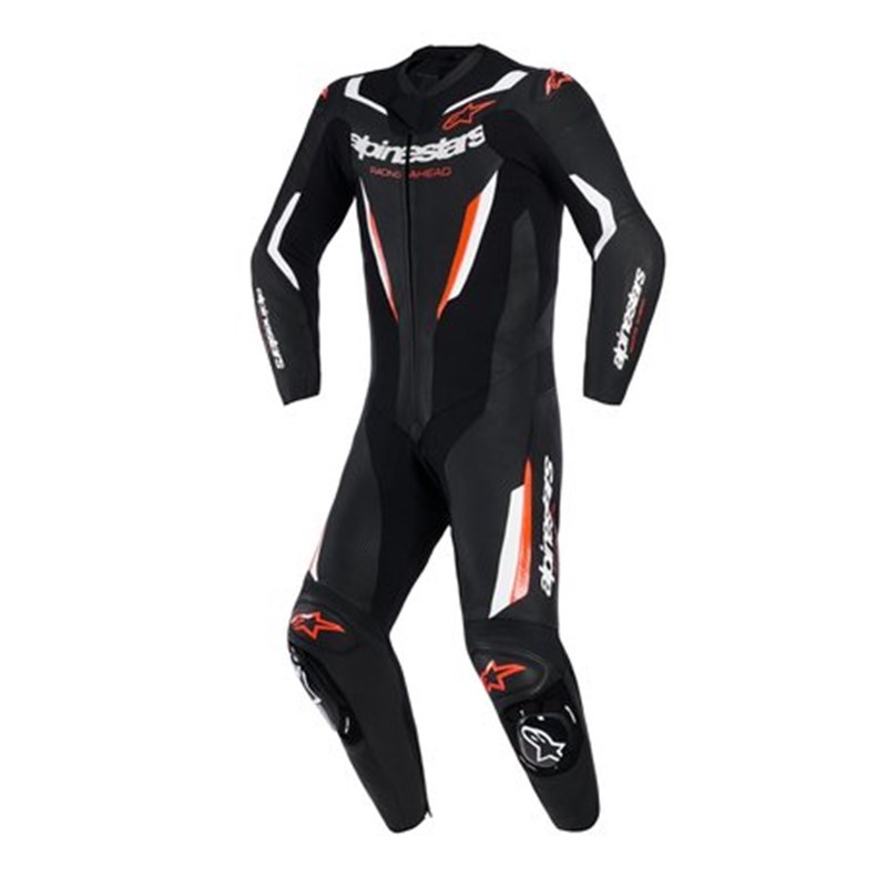 Alpinestars Nahkapuku 1PCS GP Force V2 Musta/Valkoinen/Fluo Punainen 50