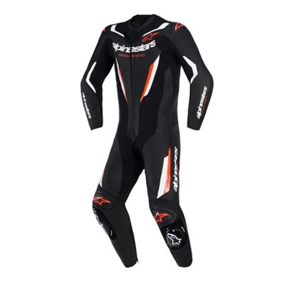 Alpinestars Nahkapuku 1PCS GP Force V2 Musta/Valkoinen/Fluo Punainen 50