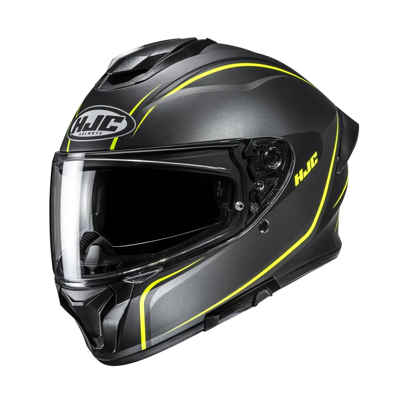 HJC Kypärä C71 Quez Musta/Fluo Keltainen MC3HSF S