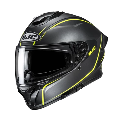 HJC Kypärä C71 Quez Musta/Fluo Keltainen MC3HSF S