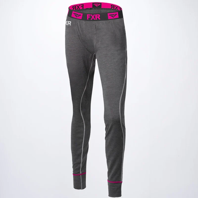 W Vapour 50% Merino Pant Char/Fuchsia M