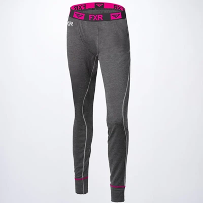 W Vapour 50% Merino Pant Char/Fuchsia L
