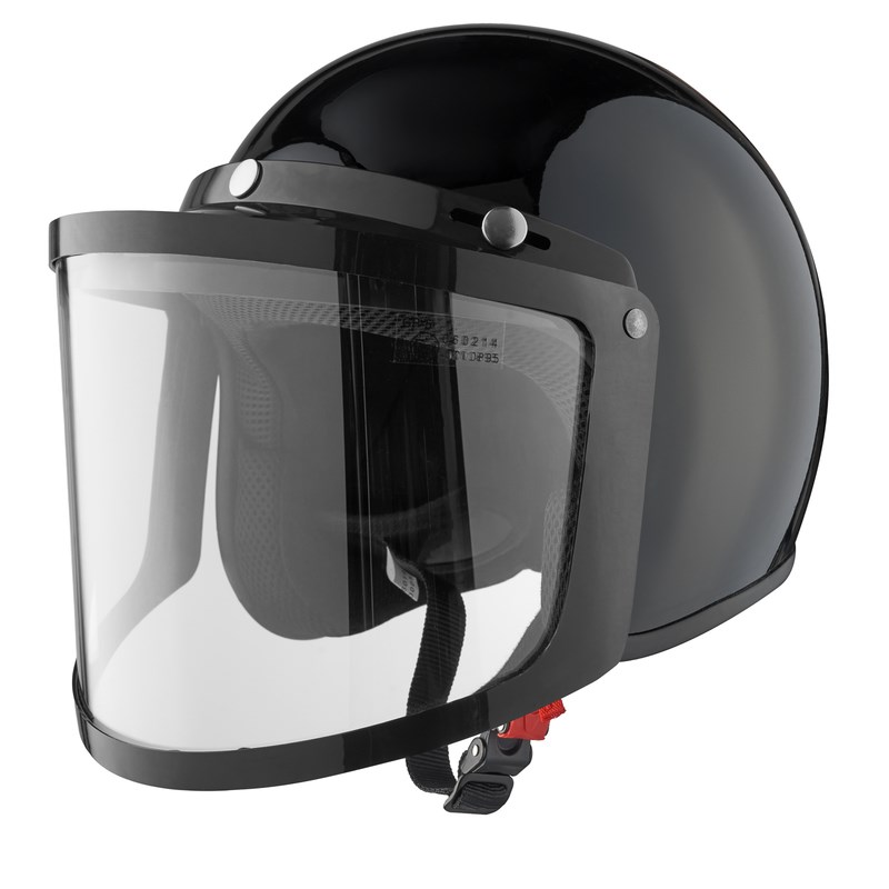 Snowpeople Basic Jet helmet, Double visor, black XL