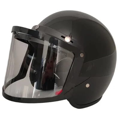 Snowpeople Basic Jet helmet, Double visor, black XL