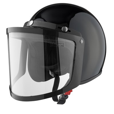 Snowpeople Basic Jet helmet, Double visor, black XL