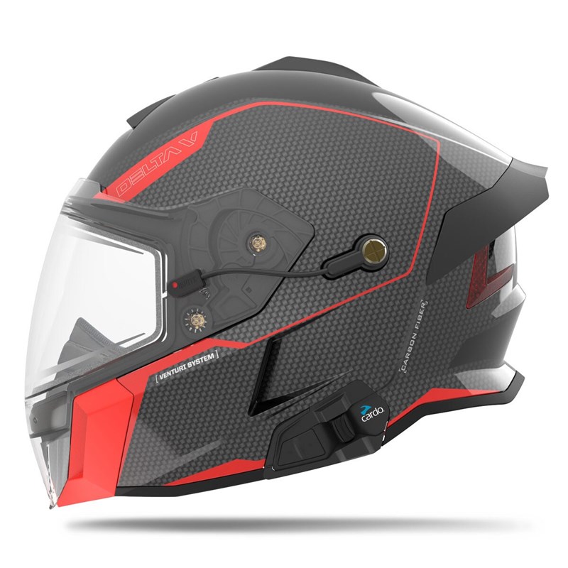 Delta V Carbon Commander Helmet 2X Racing Red