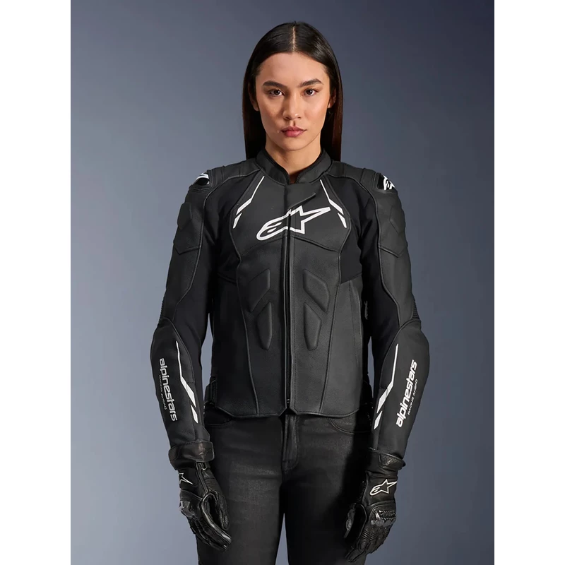 Alpinestars Nahkatakki Naisten Dusk Musta/Valkoinen 44