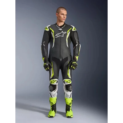 Alpinestars Nahkapuku 1-pcs GP Tech v5 Musta/Valkoinen/Fluo Keltainen 50