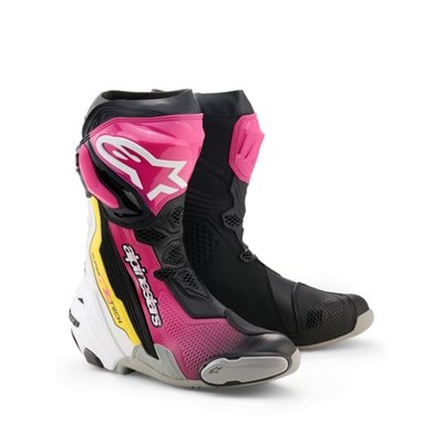 Alpinestars Ajosaapas Supertech R v2 Musta/Pinkki/Valkoinen/Keltainen 38