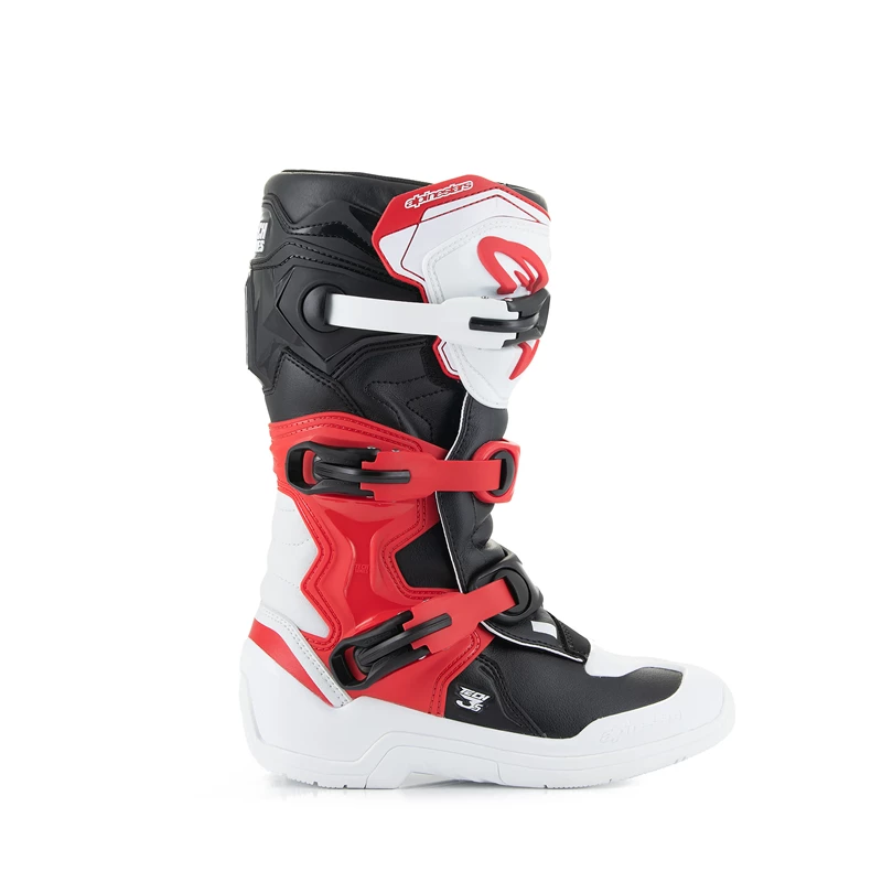 Alpinestars Saapas Tech 3s Nuorten Musta/Valkoinen/Punainen 35,5