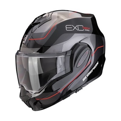 SCORPION Kypärä EXO-TECH EVO PRO Commuta musta/hopea/puna, M