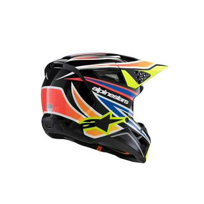 Alpinestars Kypärä SM3 Nuorten Wurx Musta/Keltainen FL/Sininen YL