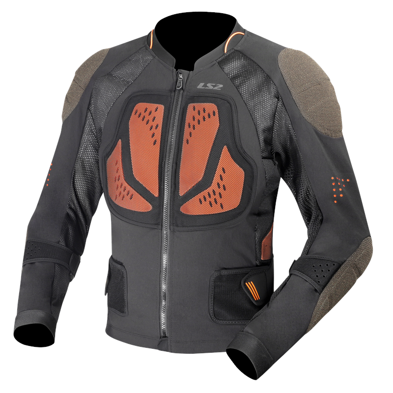 LS2 X-TERRAIN MAN JACKET BLACK H-V ORANGE S