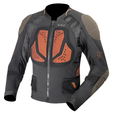 LS2 X-TERRAIN MAN JACKET BLACK H-V ORANGE S