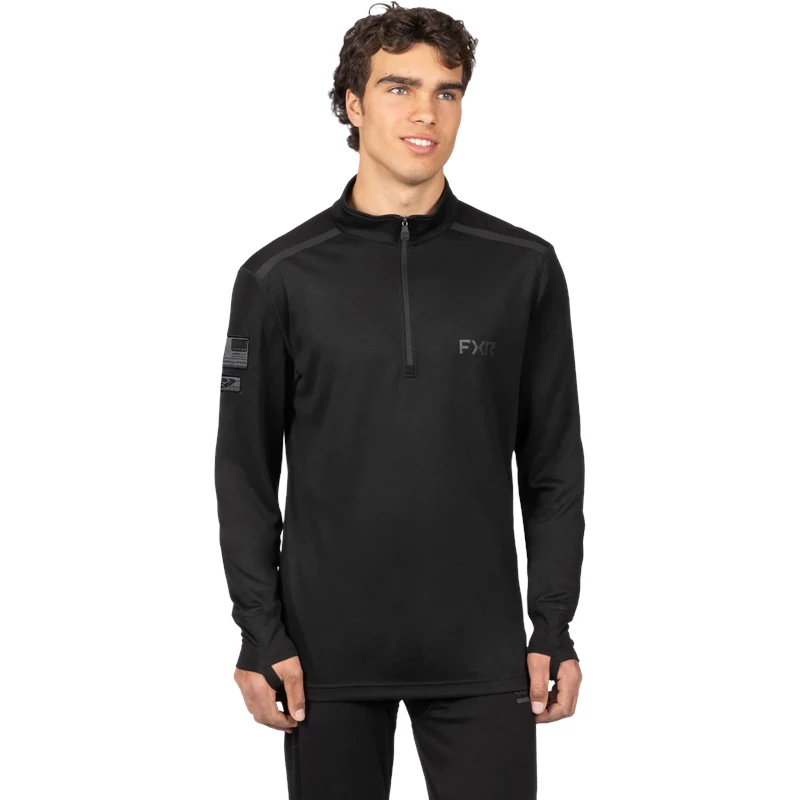 M Vapor Merino 1/4 Zip S Black